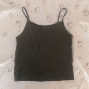 Plan olive green tank